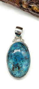 Stunning Shattuckite Pendant, Sterling Silver, Natural mix of Azurite, Chrysocolla