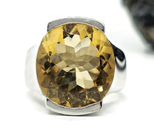 Load image into Gallery viewer, AAA Citrine Ring, Size N, 15 carats, Sterling Silver, Oval Faceted, Success Gemstone