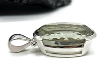 Load image into Gallery viewer, AAA Oval Green Amethyst Pendant, 30 carats, Sterling Silver, Faceted Prasiolite Gemstone