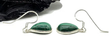 Load image into Gallery viewer, Malachite Earrings, 925 Sterling Silver, Pear Shaped, Beautiful Rich Green Gemstone