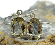 Load image into Gallery viewer, Citrine Earrings, Oval Shaped, Sterling Silver, 13 Carats, Money Stone, November Birthstone