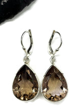 Load image into Gallery viewer, 25 carat Ametrine Earrings, Sterling Silver, Pear Shaped, Natural mix of Amethyst &amp; Citrine