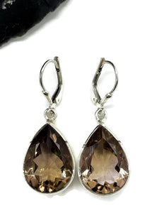 25 carat Ametrine Earrings, Sterling Silver, Pear Shaped, Natural mix of Amethyst & Citrine