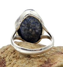 Load image into Gallery viewer, Raw Lapis Lazuli Ring, Size S, Sterling Silver, Protection Gemstone