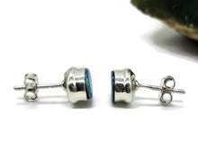 Load image into Gallery viewer, Australian Opal Studs, October Birthstone, Sterling Silver, Blue Green Opal Doublets