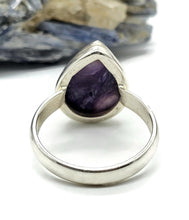 Load image into Gallery viewer, Charoite Ring, Size S, Pear Shaped, Swirls of Violet, Lavender &amp; Purple, Dream Stone