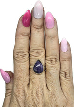 Load image into Gallery viewer, Charoite Ring, Size S, Pear Shaped, Swirls of Violet, Lavender &amp; Purple, Dream Stone