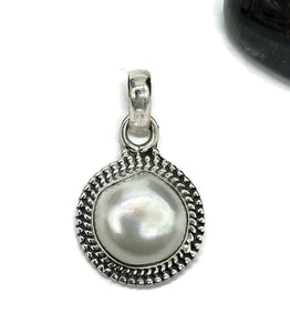 Freshwater Baroque Pearl Pendant, Sterling Silver, Irregular Pearl Pendant