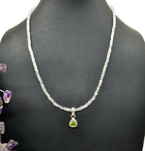 Load image into Gallery viewer, Trillion Peridot Pendant, August Birthstone, 1.6 carats, Sterling Silver, Protection Stone