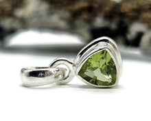 Load image into Gallery viewer, Trillion Peridot Pendant, August Birthstone, 1.6 carats, Sterling Silver, Protection Stone