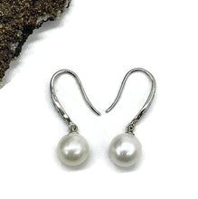 Load image into Gallery viewer, Divine Freshwater Pearl Earrings, June Birthstone, Sterling Silver, Perfect for a bride