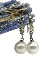 Load image into Gallery viewer, Divine Freshwater Pearl Earrings, June Birthstone, Sterling Silver, Perfect for a bride