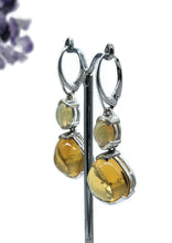 Load image into Gallery viewer, Citrine &amp; Solid Opal Earrings, November and October Birthstones, Sterling Silver