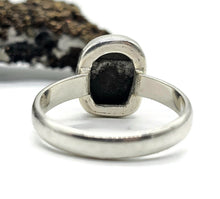 Load image into Gallery viewer, Ammolite Ring, Size R1/2, Sterling Silver, Rectangle Shaped, Opal like Organic Gemstone