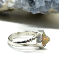 Load image into Gallery viewer, Solid Opal Ring, Size Q, October Birthstone, Sterling Silver, Rough Gem, Aura Stone