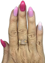 Load image into Gallery viewer, Rough Pink Morganite &amp; Ethiopian Opal Ring, Size S, Sterling Silver, October Birthstone