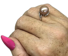 Load image into Gallery viewer, Edison Pearl Ring in a natural Metallic bronze Colour, Adjustable, Sterling Silver, Genuine