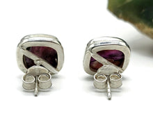 Load image into Gallery viewer, Oyster Turquoise &amp; Pink Opal Studs, Square Shaped, Sterling Silver