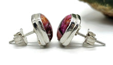 Load image into Gallery viewer, Oyster Turquoise &amp; Pink Opal Studs, Square Shaped, Sterling Silver