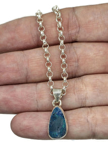 Australian Opal Pendant, October Birthstone, Sterling Silver, Blue Green Opal Doublets