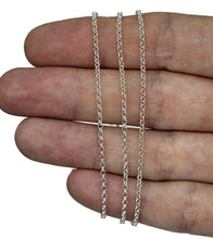 Load image into Gallery viewer, 70cm Belcher Link Chain, Rolo Chain, 925 Sterling Silver chain, Long Chain