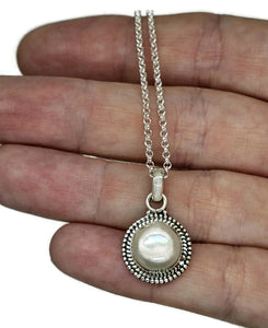 Freshwater Baroque Pearl Pendant, Sterling Silver, Irregular Pearl Pendant