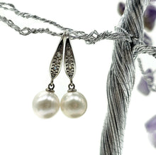 Load image into Gallery viewer, Divine Freshwater Pearl Earrings, June Birthstone, Sterling Silver, Perfect for a bride