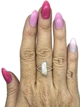 Load image into Gallery viewer, Biwa Pearl Ring, Size 8, Sterling Silver, Bridal Jewellery, June Birthstone, Highly Lustrous