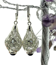 Load image into Gallery viewer, Tsavorite, London Blue Topaz, Amethyst &amp; Zircon Earrings, Genie Bottle Earrings