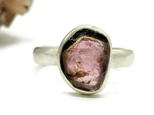 Load image into Gallery viewer, Watermelon Tourmaline Ring, Size 8, Sterling Silver, Pink &amp; Green Tourmaline, Heart Stone