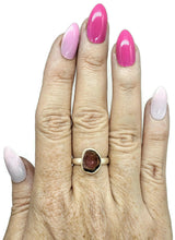 Load image into Gallery viewer, Watermelon Tourmaline Ring, Size 8, Sterling Silver, Pink &amp; Green Tourmaline, Heart Stone