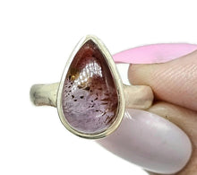 Load image into Gallery viewer, Super Seven ring, Size 7.5, Cacoxenite Ring, Pear Shaped, Melody Stone Ring