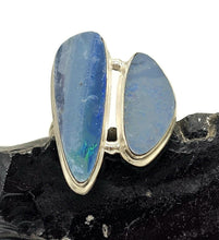 Load image into Gallery viewer, Australian Opal Ring, Size 7.25, October Birthstone, Sterling Silver, Aura Gemstone - GemzAustralia 