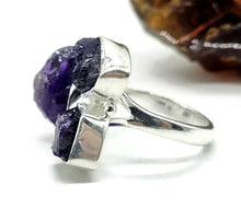 Load image into Gallery viewer, Raw Amethyst Ring, Size 7 1/4, Sterling Silver, February Birthstone, Rough Amethyst - GemzAustralia 