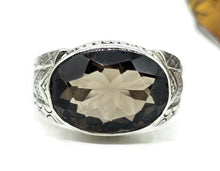 Load image into Gallery viewer, Oval Smoky Quartz Ring, size Q1/2, Sterling Silver, 6 carats, Scorpio Zodiac, Grounding Stone - GemzAustralia 
