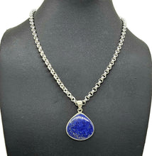 Load image into Gallery viewer, Lapis Lazuli Pendant, Sterling Silver, Pear Shaped, Protection Stone, Truth Stone,