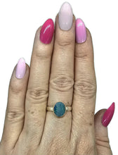 Load image into Gallery viewer, Australian Opal Ring, October Birthstone, Size P, Sterling Silver, Oval Shaped - GemzAustralia 