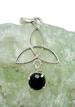 Load image into Gallery viewer, Celtic Knot, Black Onyx Pendant, Sterling Silver, Protection Stone, lucky Gem, Strength Giving Gem - GemzAustralia 