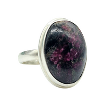 Load image into Gallery viewer, Eudialyte Ring, size M, Sterling Silver, Stone of the Heartland, Balances emotions, Unconditional Love, Water / Earth - GemzAustralia 