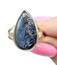 Load image into Gallery viewer, Pietersite Ring, Size N, Sterling Silver, Tempest Gemstone, Telepathic Powers, Spiritual Journey, Highly Charged Gemstone - GemzAustralia 