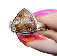 Load image into Gallery viewer, Trillion Super Seven ring, Size 7, Melody Stone, Sterling Silver, Opens all senses, Wellness Stone, Meditation Gem