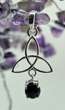 Load image into Gallery viewer, Celtic Knot, Black Onyx Pendant, Sterling Silver, Protection Stone, lucky Gem, Strength Giving Gem - GemzAustralia 