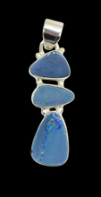 Load image into Gallery viewer, Australian Opal Pendant, Sterling Silver, October Birthstone, Blue, Red, Green Opal, Precious Gemstone, Pure Energy, Lucky Gem - GemzAustralia 
