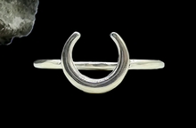 Load image into Gallery viewer, Crescent Moon Ring, Sterling Silver, Celestial Ring, Night Sky Jewellery, Represents Intuition and Femininity - GemzAustralia 