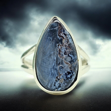 Load image into Gallery viewer, Pietersite Ring, Size N, Sterling Silver, Tempest Gemstone, Telepathic Powers, Spiritual Journey, Highly Charged Gemstone - GemzAustralia 