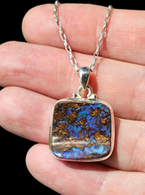 Load image into Gallery viewer, Australian Boulder Opal Pendant, Solid Opal, Australian Opal, Sterling Silver, October Birthstone, Precious Stone, Pure Energy - GemzAustralia 