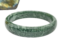 Load image into Gallery viewer, Green Jade Bangle, 61mm Diameter, Canadian Nephrite Jade, Protection Gem, Lucky Gemstone, Good Fortune Stone - GemzAustralia 
