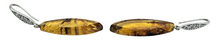 Load image into Gallery viewer, Amber Earrings, Mexican Chiapas Amber, Sterling Silver, Marquise Shape, millions of years old, Fossilized Tree Resin - GemzAustralia 