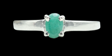 Load image into Gallery viewer, Oval Faceted Emerald Ring, size 9 1/4, Sterling Silver, May Birthstone, Natural Gemstone, Inspiration Stone, Action Stone - GemzAustralia 
