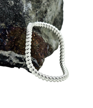 Load image into Gallery viewer, Twisted Rope Ring, Sterling Silver, Minimalist Design, Stacking Ring, Wedding Band, Wave Design - GemzAustralia 